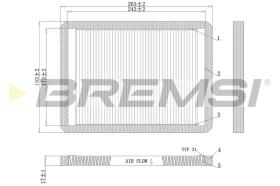 Bremsi FC1547C - FILTRO HABITACULO | CABIN FILTER