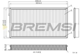 Bremsi FC1913C - FILTRO HABITACULO | CABIN FILTER
