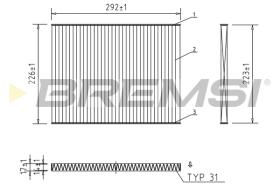 Bremsi FC1919C - FILTRO HABITACULO | CABIN FILTER