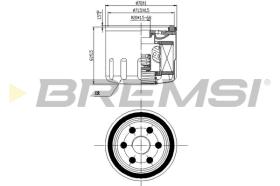 Bremsi FL0141 - FILTRO DE ACEITE | OIL FILTER