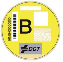 Matrículas 33909037 - TIQUETA MEDIO AMBIENTAL DGT MOTOS TIPO  B
