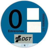 Matrículas 33909033 - ETIQUETA MEDIO AMBIENTAL DGT MOTO TIPO 0 EMISIONES