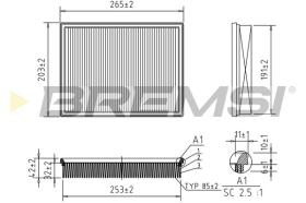 Bremsi FA0400 - FILTRO DE AIRE | AIR FILTER