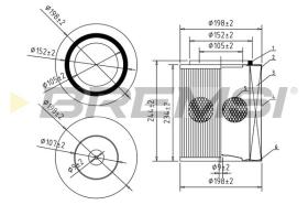Bremsi FA2198 - FILTRO DE AIRE | AIR FILTER