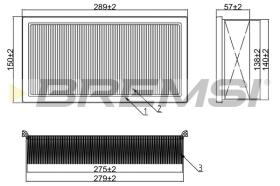 Bremsi FA2292 - FILTRO DE AIRE | AIR FILTER