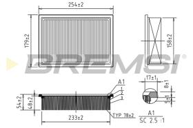 Bremsi FA2303 - FILTRO DE AIRE | AIR FILTER