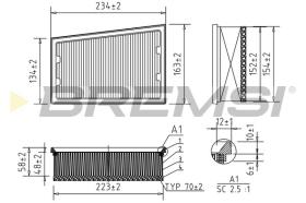 Bremsi FA2338 - FILTRO DE AIRE | AIR FILTER
