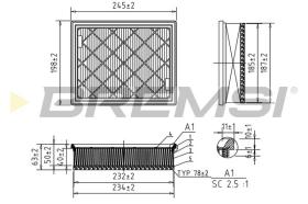 Bremsi FA2339 - FILTRO DE AIRE | AIR FILTER