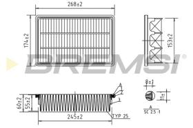 Bremsi FA2341 - FILTRO DE AIRE | AIR FILTER