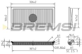 Bremsi FA2342 - FILTRO DE AIRE | AIR FILTER