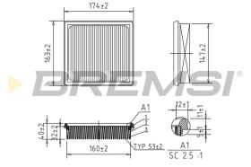 Bremsi FA2344 - FILTRO DE AIRE | AIR FILTER