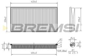 Bremsi FA2392 - FILTRO DE AIRE | AIR FILTER