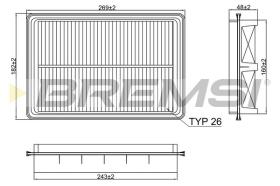 Bremsi FA2394 - FILTRO DE AIRE | AIR FILTER