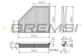 Bremsi FA2395 - FILTRO DE AIRE | AIR FILTER
