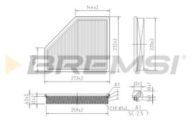 Bremsi FA2396 - FILTRO DE AIRE | AIR FILTER