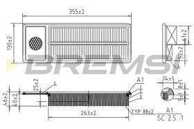 Bremsi FA2409 - FILTRO DE AIRE | AIR FILTER