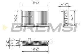 Bremsi FA2412 - FILTRO DE AIRE | AIR FILTER