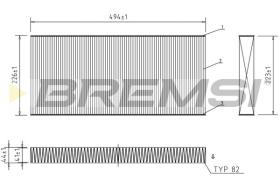 Bremsi FC1522 - FILTRO HABITACULO | CABIN FILTER
