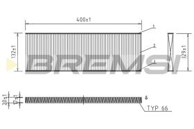 Bremsi FC1525 - FILTRO HABITACULO | CABIN FILTER