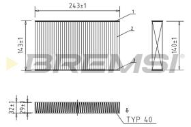 Bremsi FC2419 - FILTRO HABITACULO | CABIN FILTER
