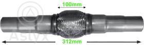 ASLYX AS200655 - FLEXIBLE ESCAPE L 312 MM MALLA 100 MM
