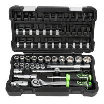JBM 54277 - ESTUCHE DE HERRAMIENTAS DE 3/8' DE 59 PIEZAS CON VASOS HEXA