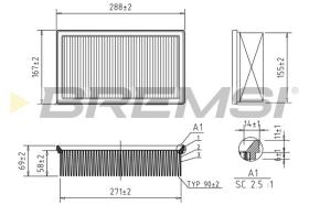 Bremsi FA2345 - FILTRO DE AIRE | AIR FILTER