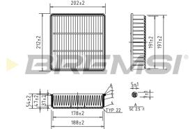 Bremsi FA2291 - FILTRO DE AIRE | AIR FILTER
