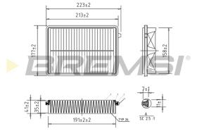 Bremsi FA2532 - FILTRO DE AIRE | AIR FILTER