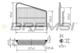 Bremsi FA2534 - FILTRO DE AIRE | AIR FILTER