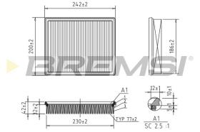 Bremsi FA2545 - FILTRO DE AIRE | AIR FILTER