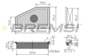 Bremsi FA2567 - FILTRO DE AIRE | AIR FILTER