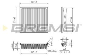 Bremsi FA2581 - FILTRO DE AIRE | AIR FILTER