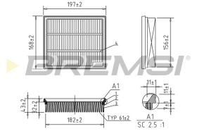 Bremsi FA2582 - FILTRO DE AIRE | AIR FILTER