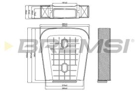 Bremsi FA2593 - FILTRO DE AIRE | AIR FILTER