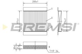 Bremsi FC0167A - FILTRO HABITACULO | CABIN FILTER