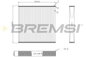 Bremsi FC0909C - FILTRO HABITACULO | CABIN FILTER