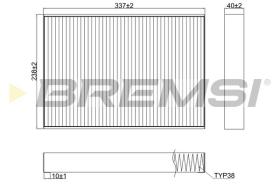 Bremsi FC0952A - FILTRO HABITACULO | CABIN FILTER