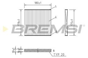 Bremsi FC2519C - FILTRO HABITACULO | CABIN FILTER