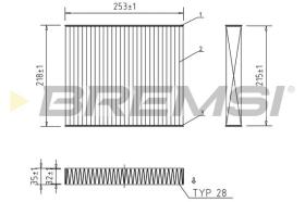 Bremsi FC2542C - FILTRO HABITACULO | CABIN FILTER