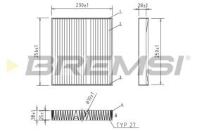 Bremsi FC2553C - FILTRO HABITACULO | CABIN FILTER