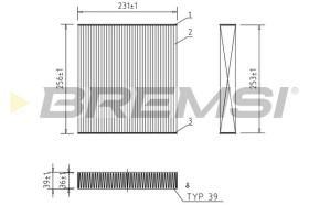 Bremsi FC2562A - FILTRO HABITACULO | CABIN FILTER