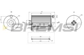 Bremsi FL2352 - FILTRO DE ACEITE | OIL FILTER