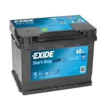 BATERIAS EK620 - BATERíA EXIDE EK600 SERIE AGM 60AH. 680A + DERECHA
