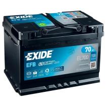 BATERIAS EL700 - BATERíA EXIDE EL700 SERIE EFB 70AH. 760A + DERECHA