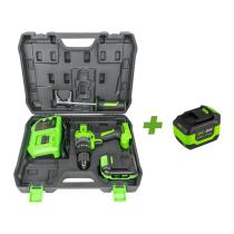  PROMO-60047C-A - 60047C TALADRO PERCUTOR 2 VELOCIDADES A BATERÍA CON MALETIN