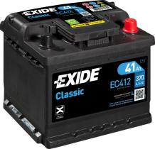 BATERIAS EC412 - BATERíA EXIDE EC412 SERIE CLASSIC 41AH. 370A + DERECHA