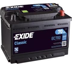 BATERIAS EC700 - BATERíA EXIDE EC700 SERIE CLASSIC 70AH. 640A + DERECHA
