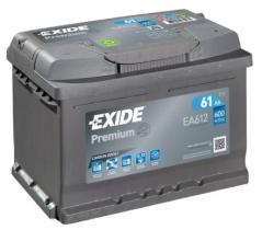 BATERIAS EA612 - BATERíA EXIDE EA612 SERIE PREMIUM 61AH. 600A + DERECHA