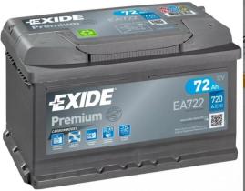BATERIAS EA722 - BATERíA EXIDE EA722 SERIE PREMIUM 72AH. 720A + DERECHA